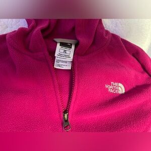 1/4 zipper fleece jacket pink color size s(7-8) girls
